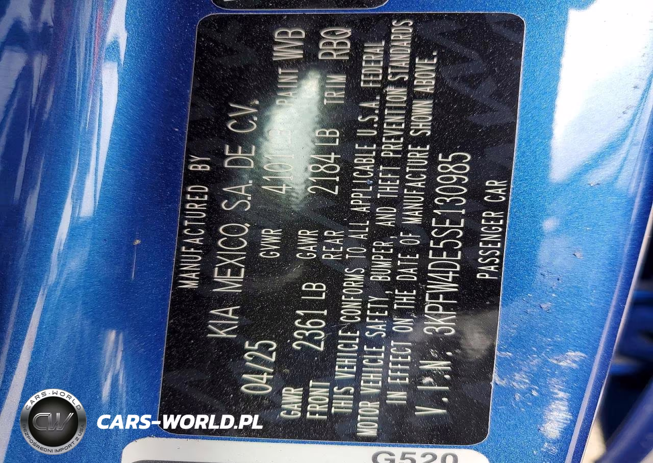 2025 Kia K4 Gt Line VIN:3KPFW4DE5SE130985 - 14