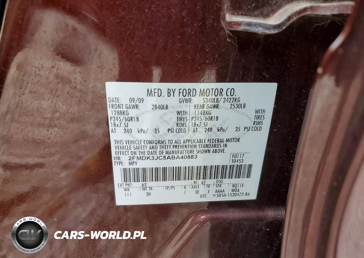 2010 Ford Edge Sel VIN:2FMDK3JC5ABA40883 - 13