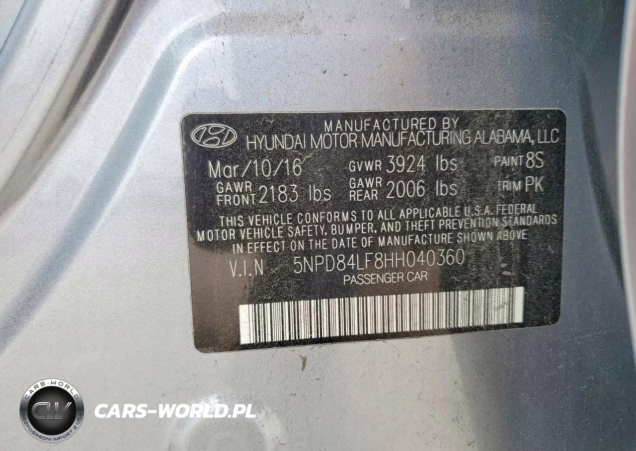 2017 Hyundai Elantra Se VIN:5NPD84LF8HH040360 - 12