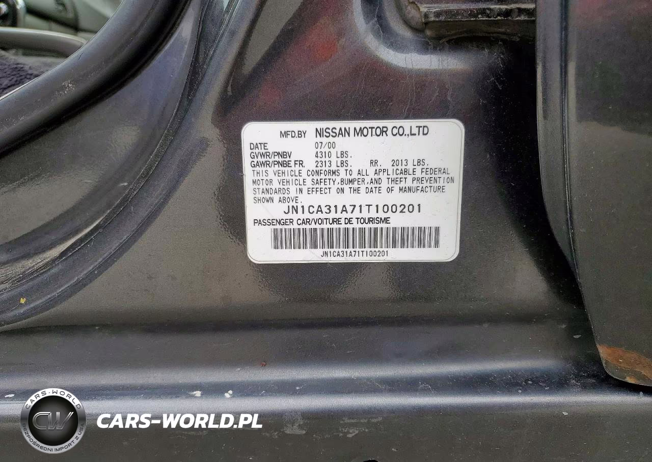 2001 Nissan Maxima Gxe VIN:JN1CA31A71T100201 - 12