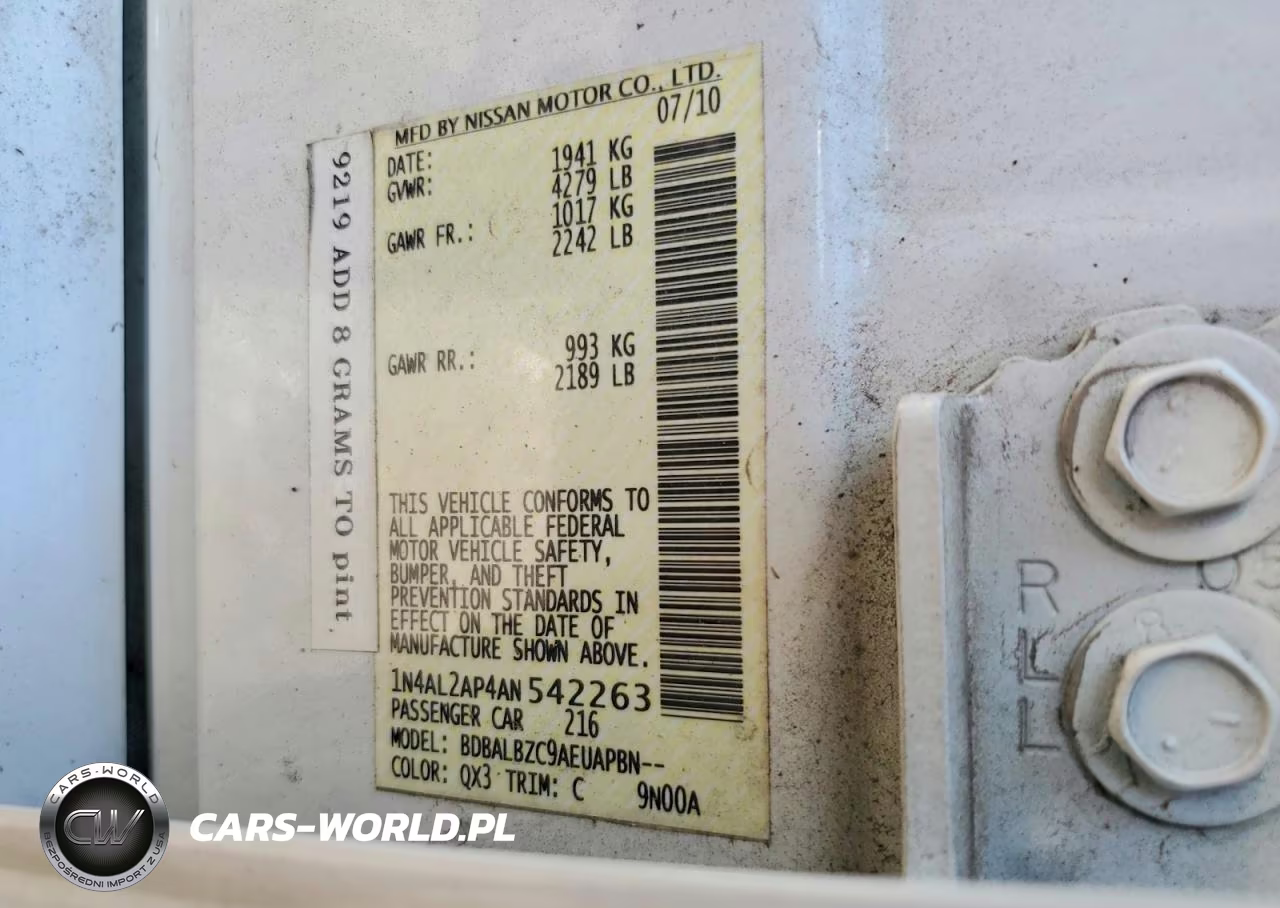 2010 Nissan Altima 2.5 VIN:1N4AL2AP4AN542263 - 13