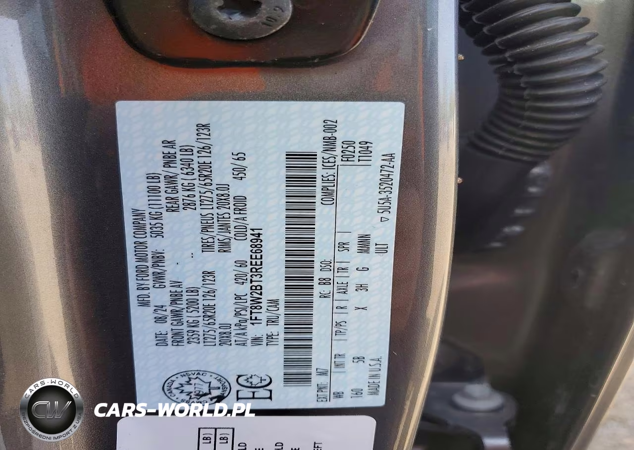 2024 Ford F250 Crew VIN:1FT8W2BT3REE68941 - 12