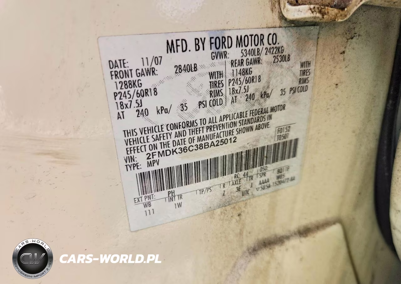 2008 Ford Edge Se VIN:2FMDK36C38BA25012 - 14