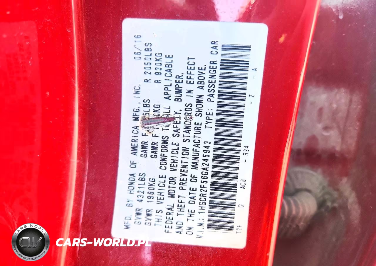 2016 Honda Accord Sport VIN:1HGCR2F56GA245943 - 12