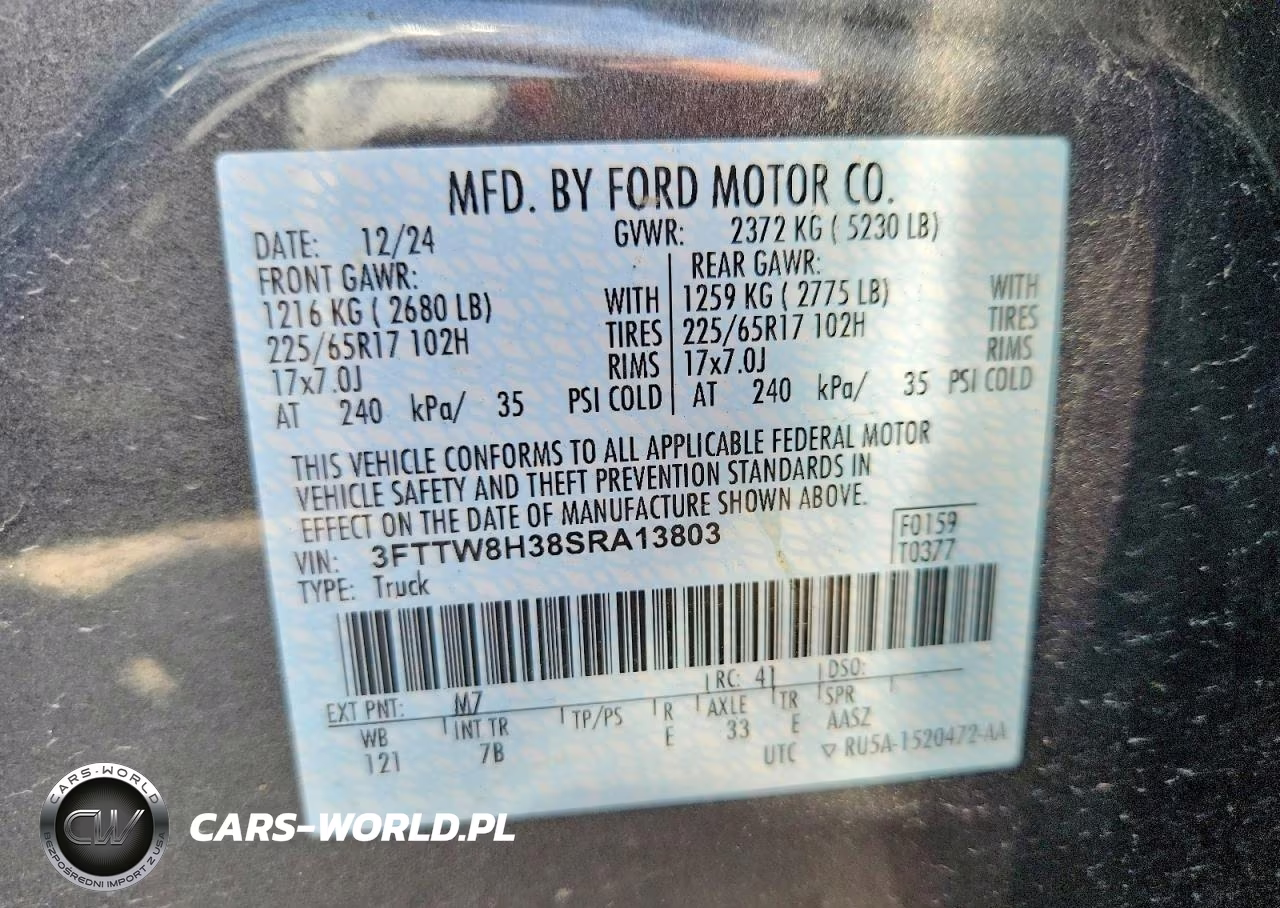 2025 Ford Maverick VIN:3FTTW8H38SRA13803 - 12