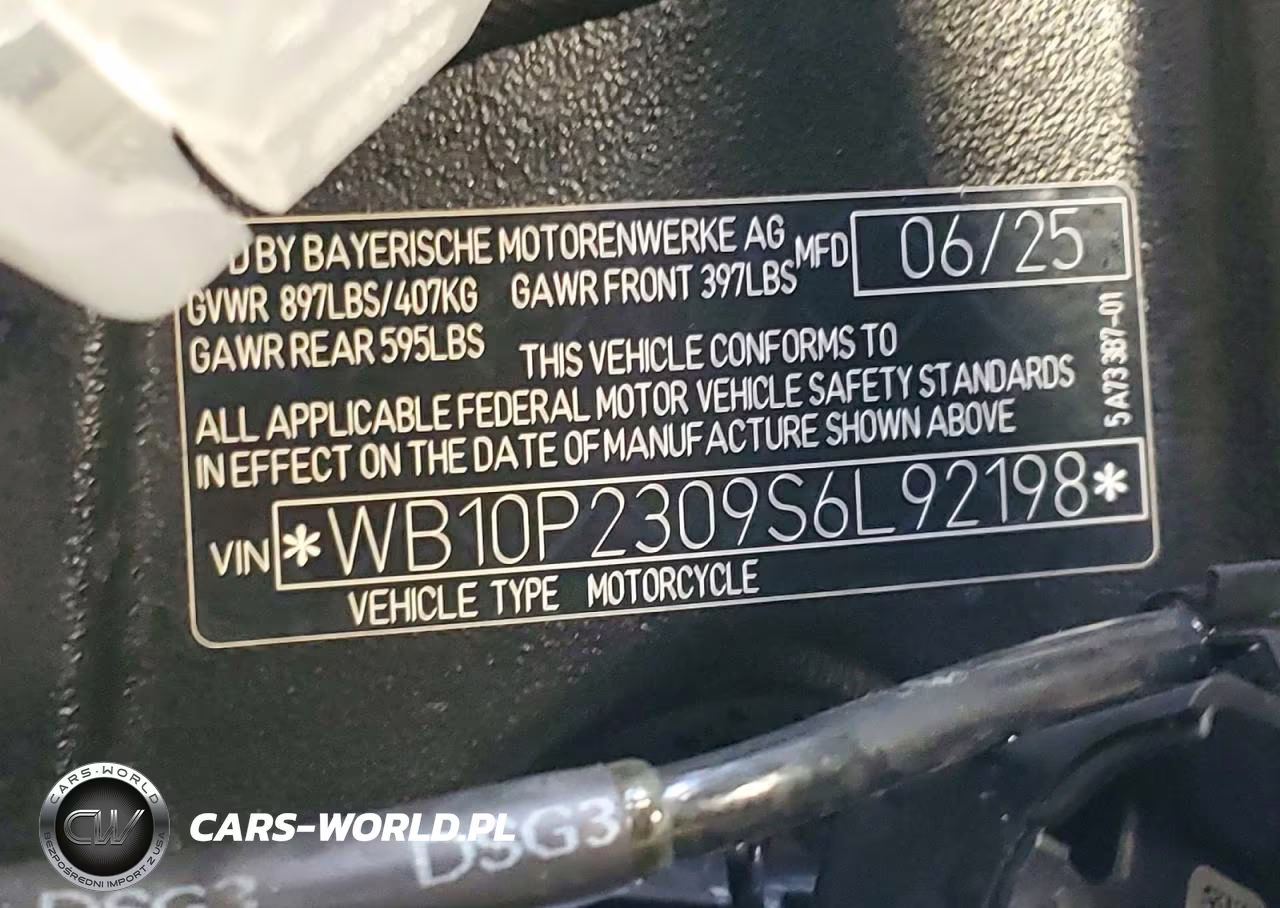 2025 BMW S 1000 Rr VIN:WB10P2309S6L92198 - 9