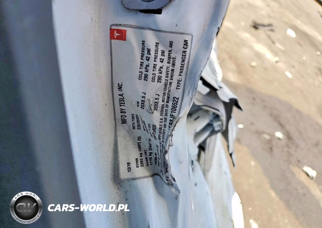 2018 Tesla Model 3 VIN:5YJ3E1EB8JF106522 - 12