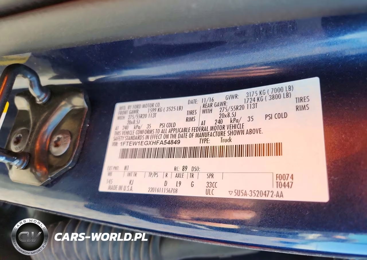 2017 Ford F150 Supercrew VIN:1FTEW1EGXHFA54849 - 12