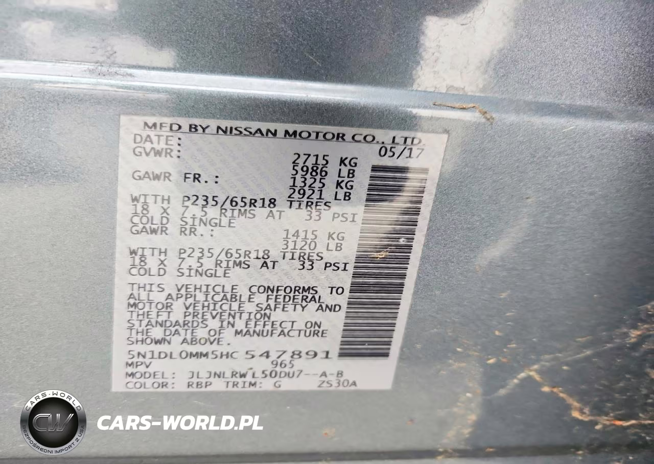 2017 Infiniti Qx60 Base VIN:5N1DL0MM5HC547891 - 13