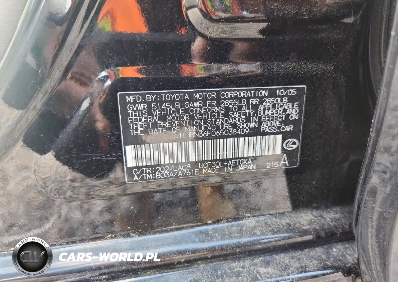 2006 Lexus Ls 430 VIN:JTHBN36F065038409 - 13