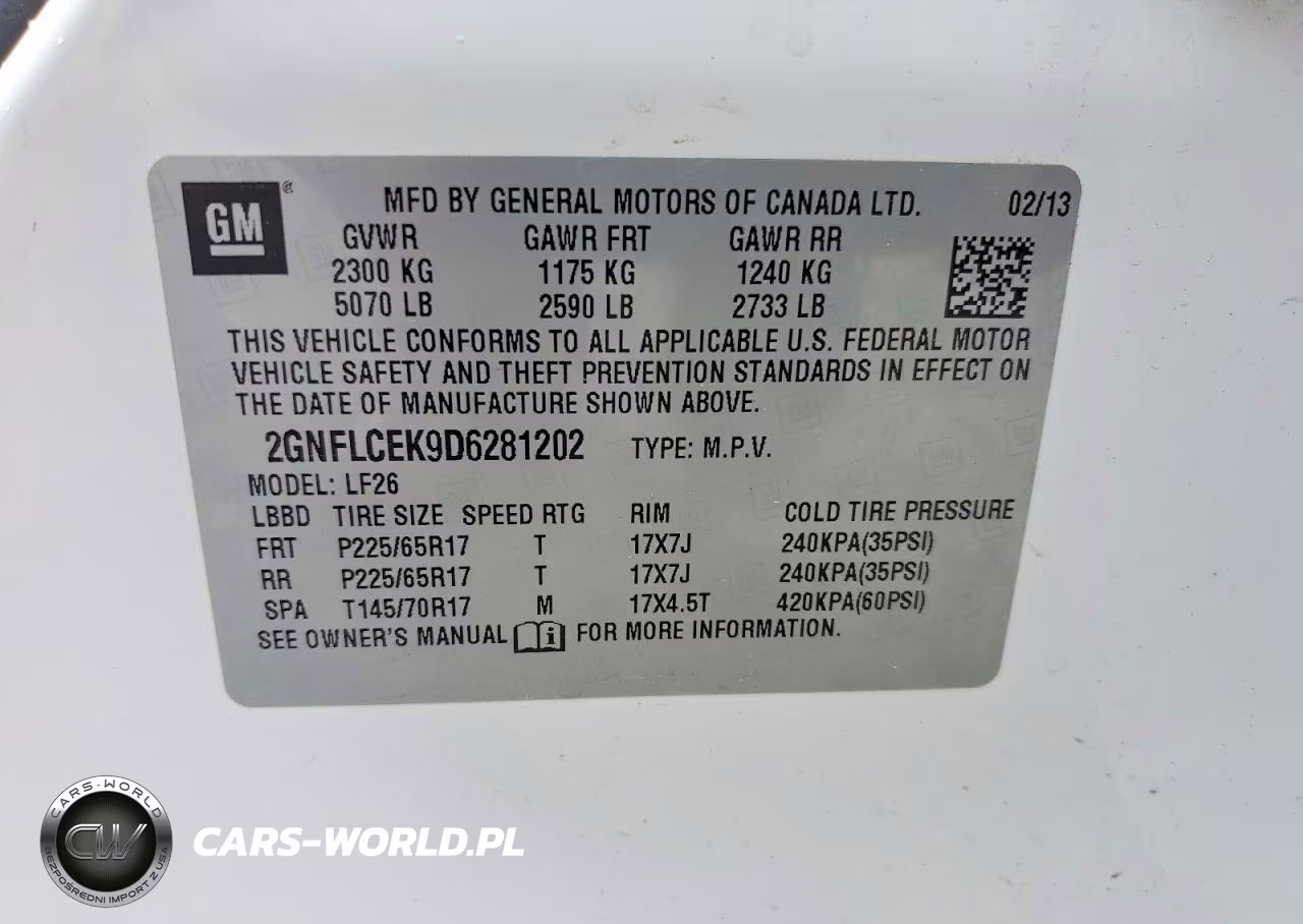 2013 Chevrolet Equinox Ls VIN:2GNFLCEK9D6281202 - 13