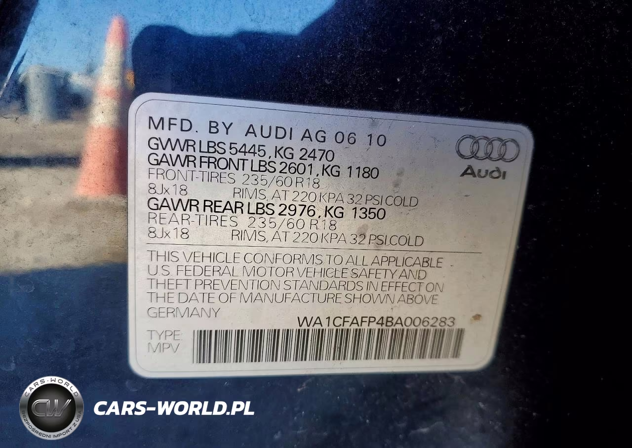 2011 Audi Q5 Premium VIN:WA1CFAFP4BA006283 - 13