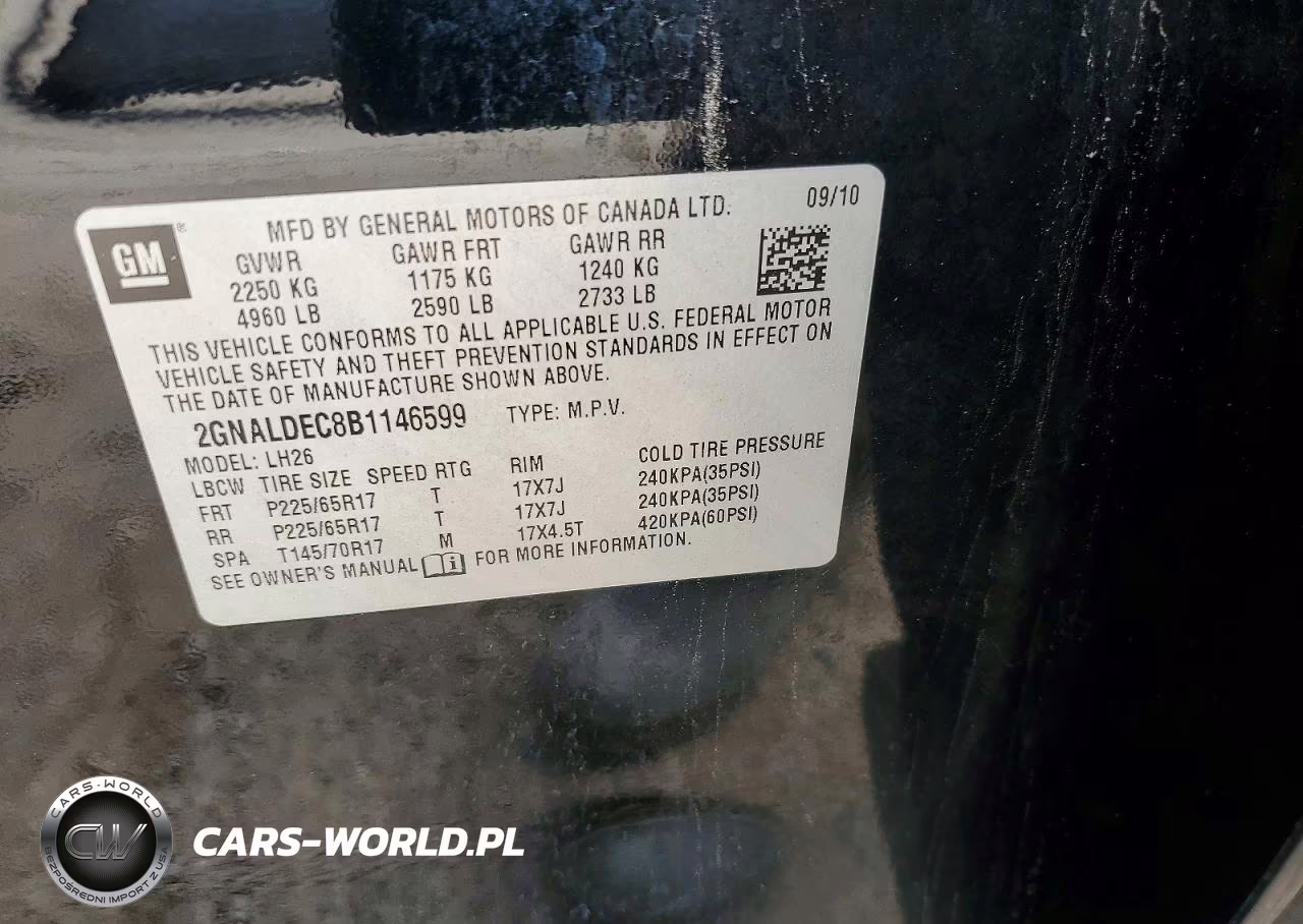 2011 Chevrolet Equinox Lt VIN:2GNALDEC8B1146599 - 13