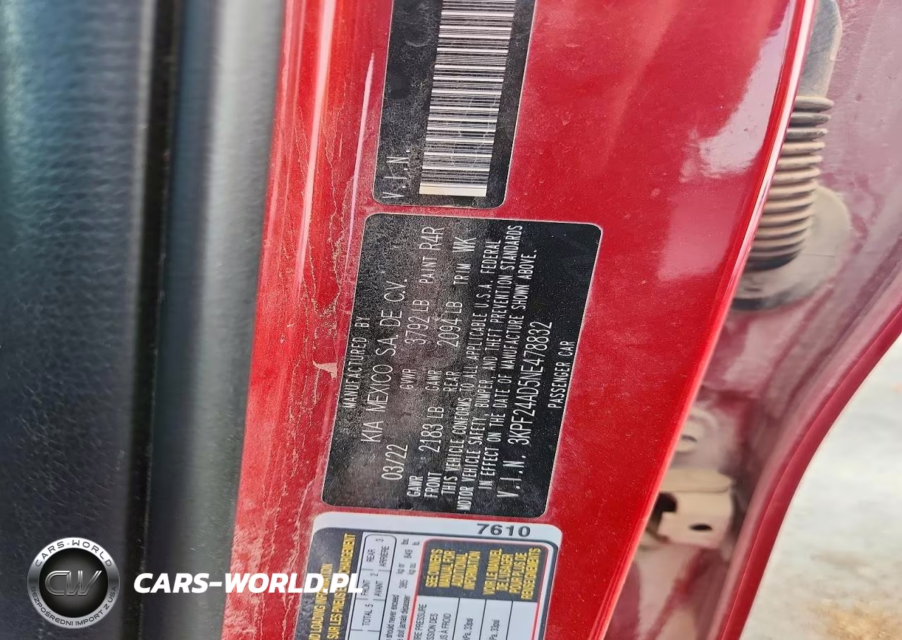 2022 Kia Forte Lxs VIN:3KPF24AD5NE478832 - 13