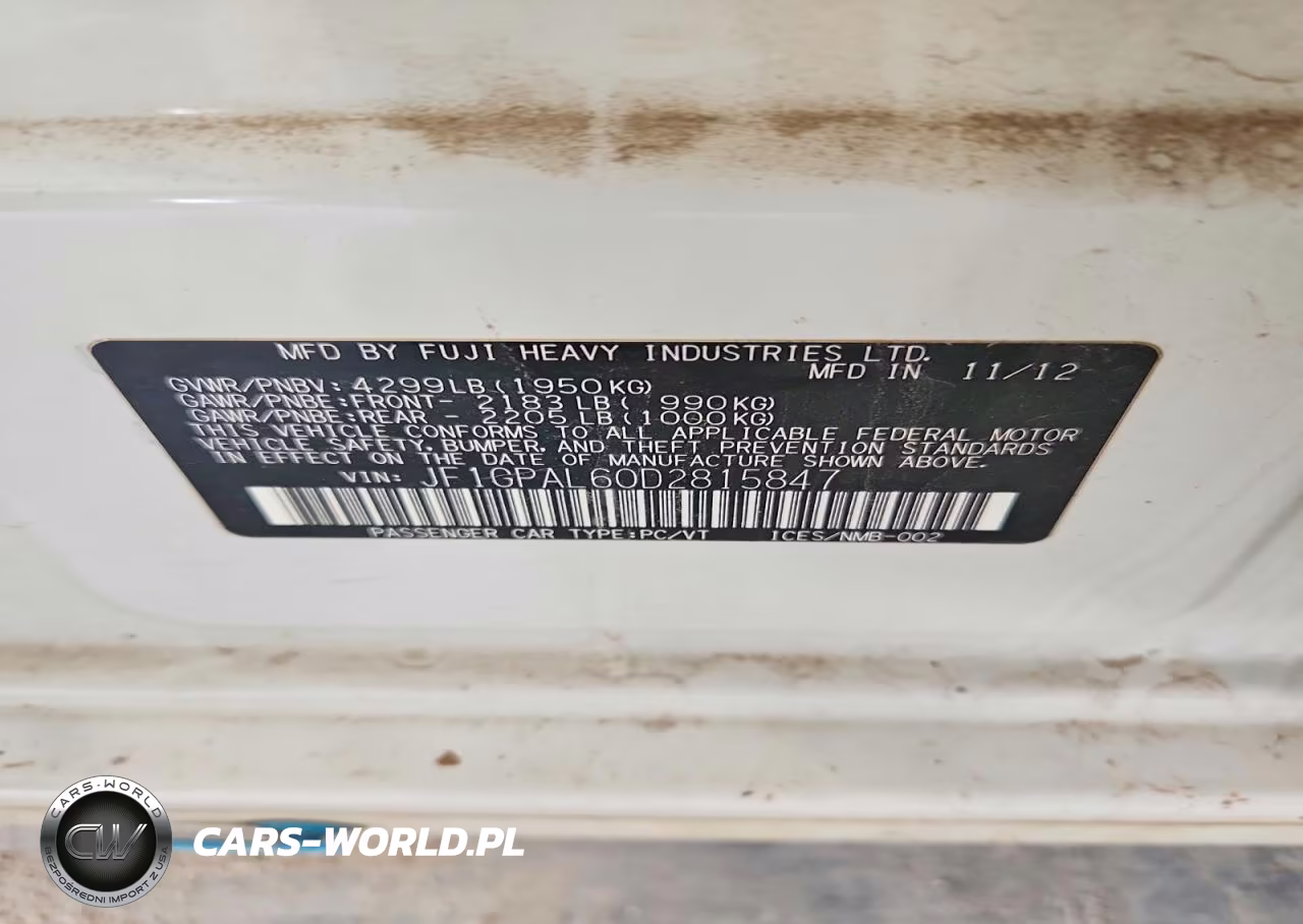 2013 Subaru Impreza Sport Premium VIN:JF1GPAL60D2815847 - 13
