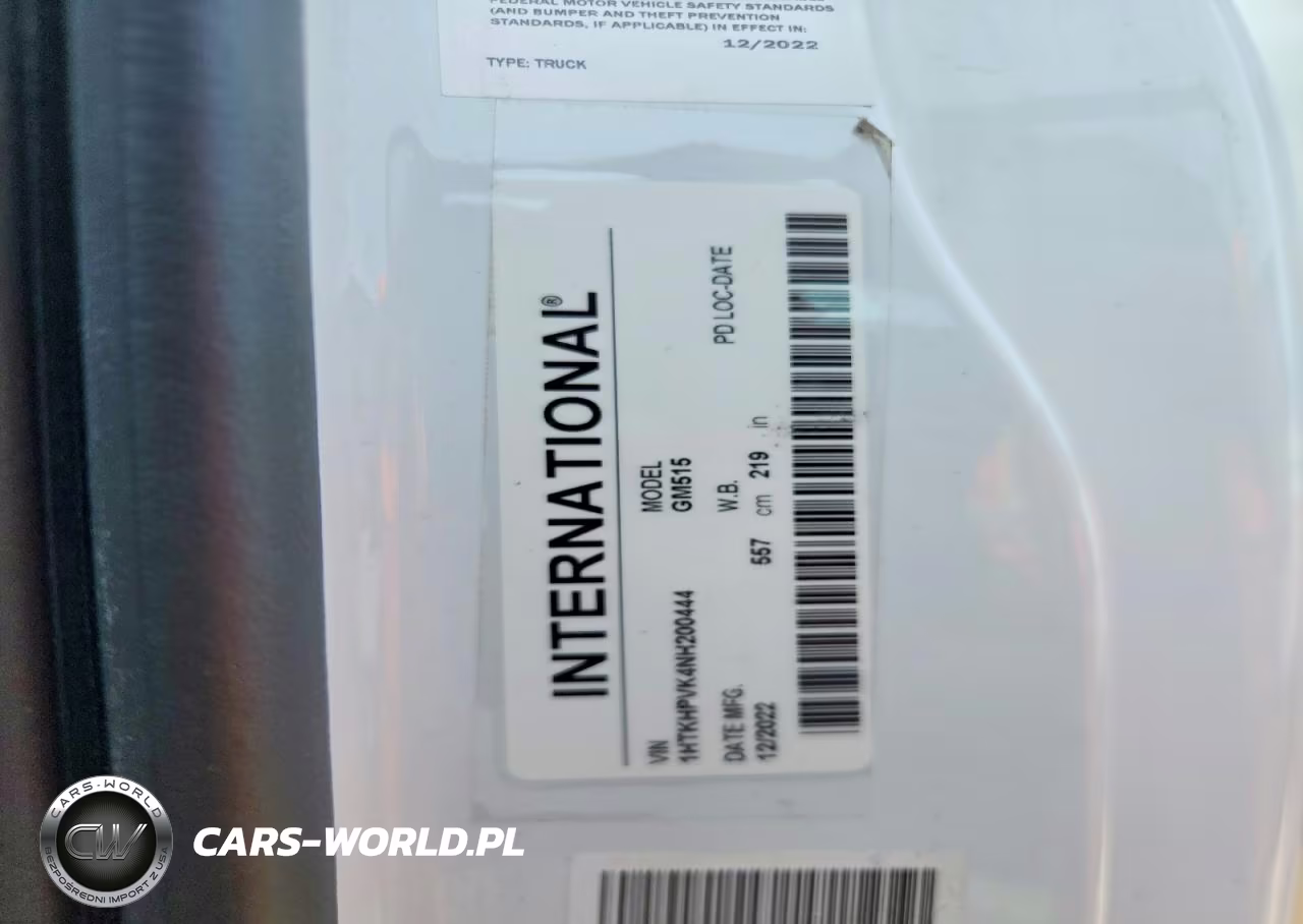 2022 International Gm515 Box Truck VIN:1HTKHPVK4NH200444 - 12