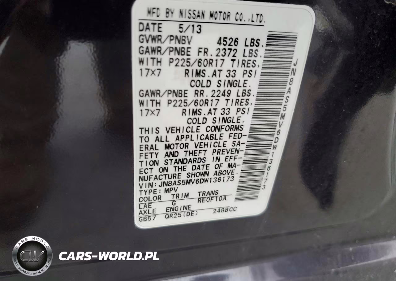 2013 Nissan Rogue S VIN:JN8AS5MV6DW136173 - 13