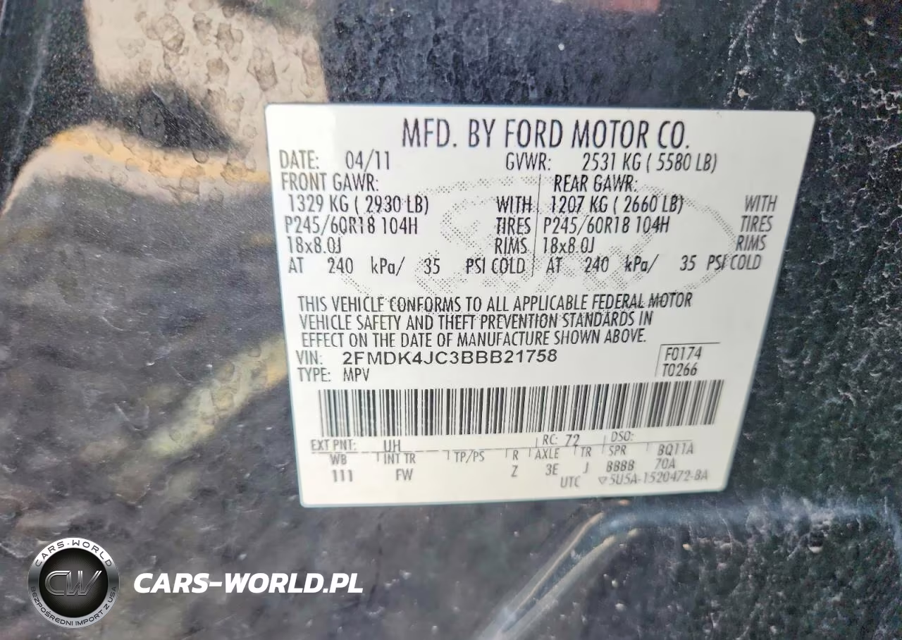 2011 Ford Edge Sel VIN:2FMDK4JC3BBB21758 - 13