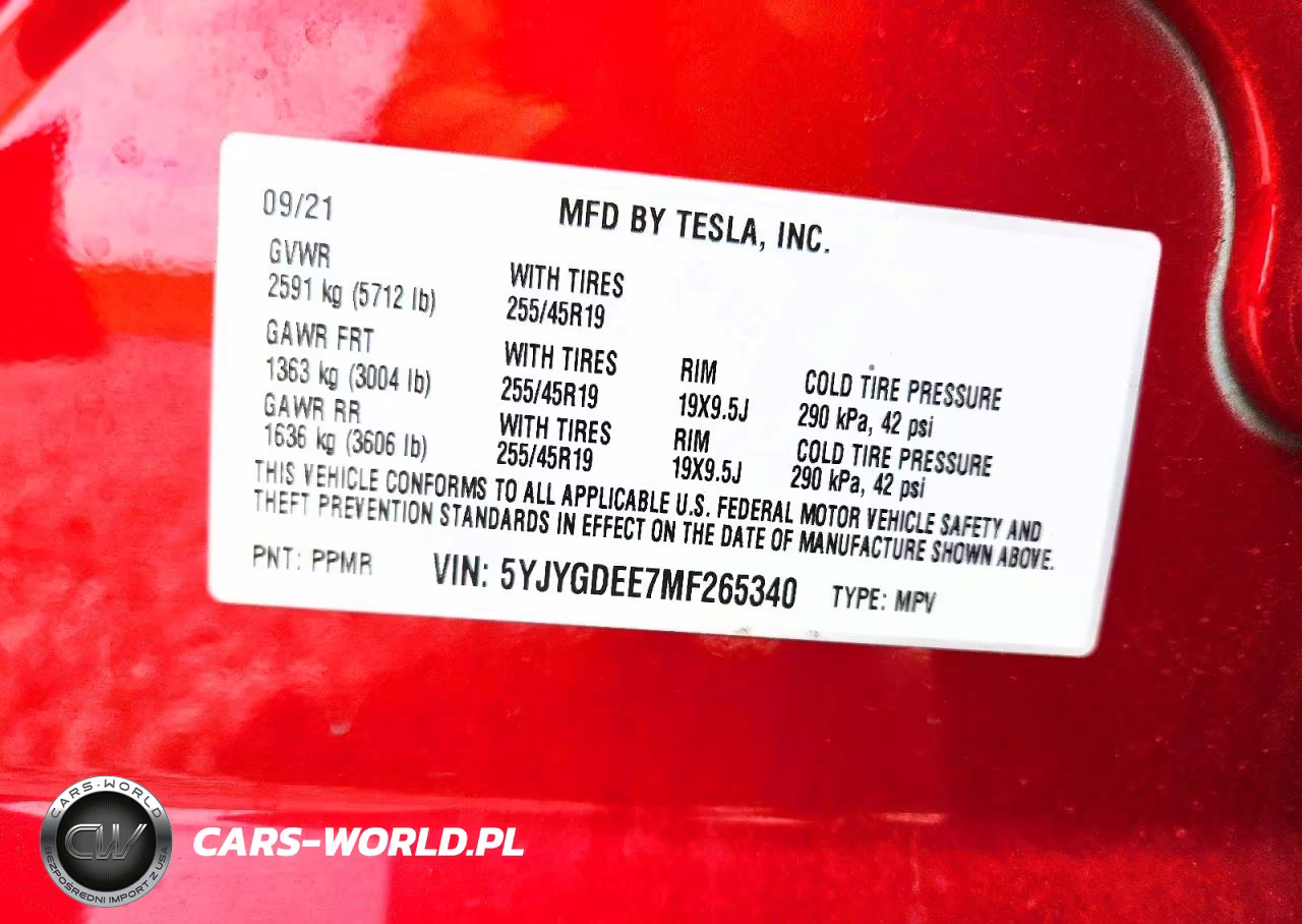 2021 Tesla Model Y VIN:5YJYGDEE7MF265340 - 12