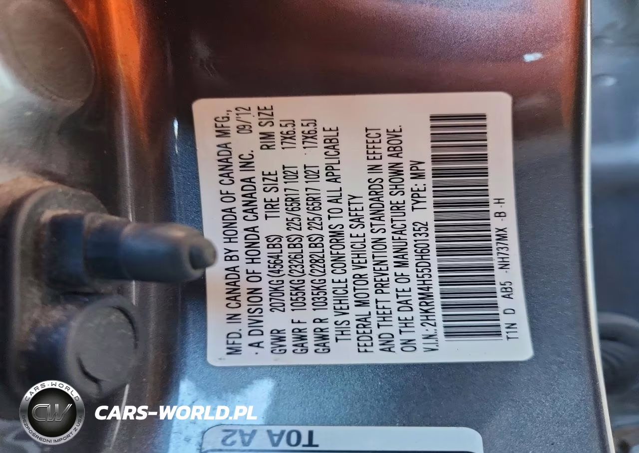 2013 Honda Cr-V Ex VIN:2HKRM4H55DH601352 - 14