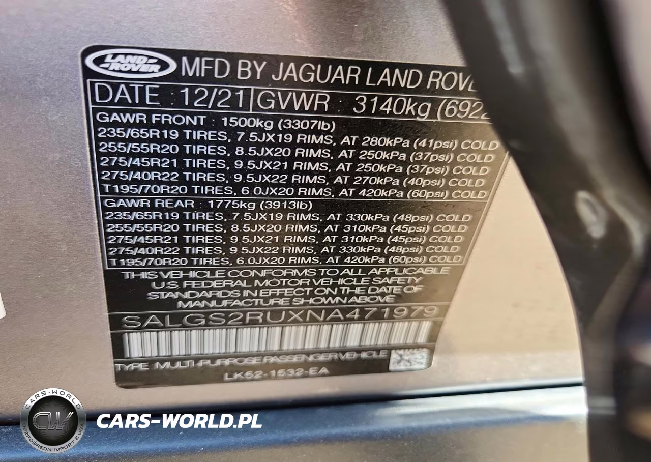 2022 Land Rover Range Rover Hse Westminster Edition VIN:SALGS2RUXNA471979 - 13