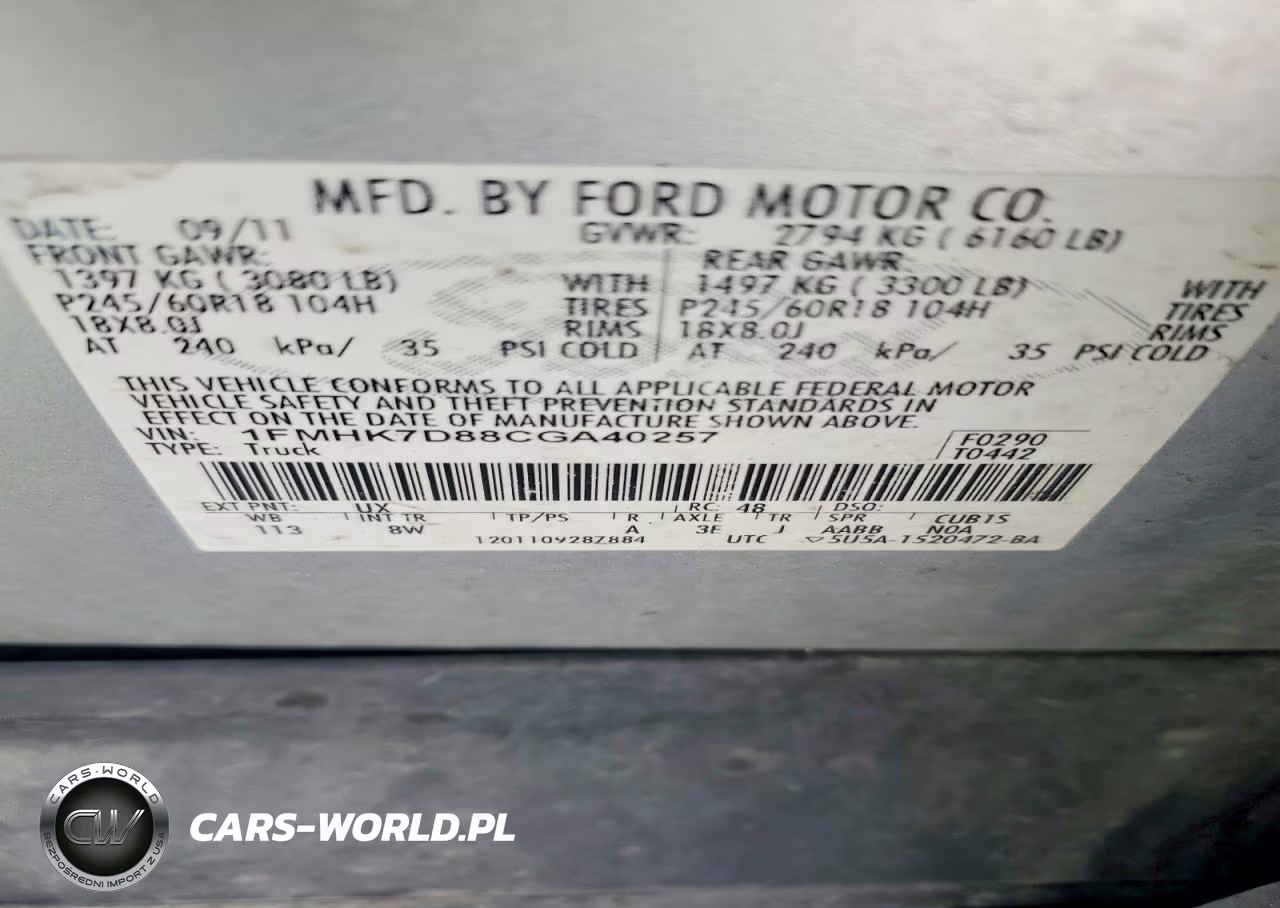 2012 Ford Explorer Xlt VIN:1FMHK7D88CGA40257 - 13