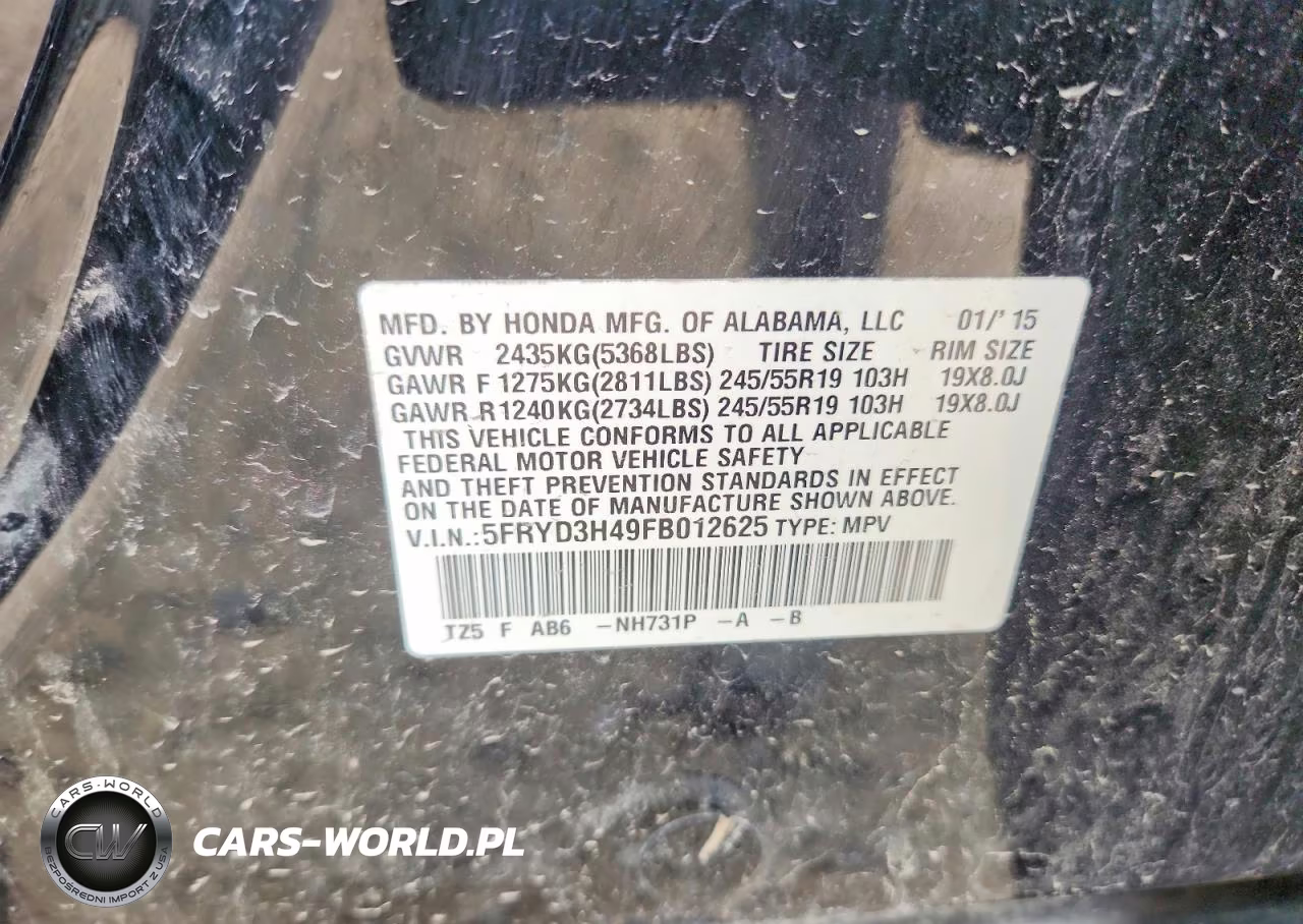 2015 Acura Mdx Technology VIN:5FRYD3H49FB012625 - 12