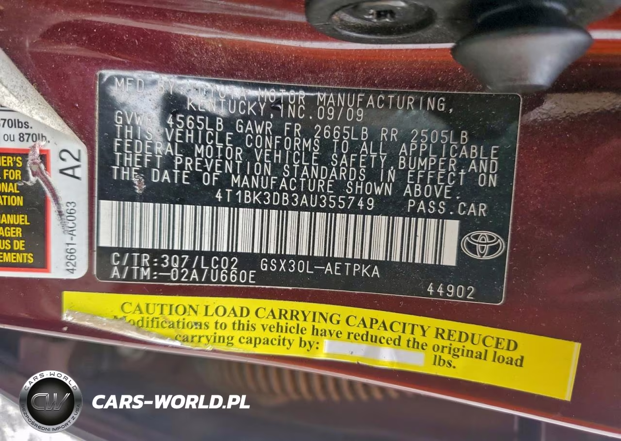 2010 Toyota Avalon Xl VIN:4T1BK3DB3AU355749 - 12