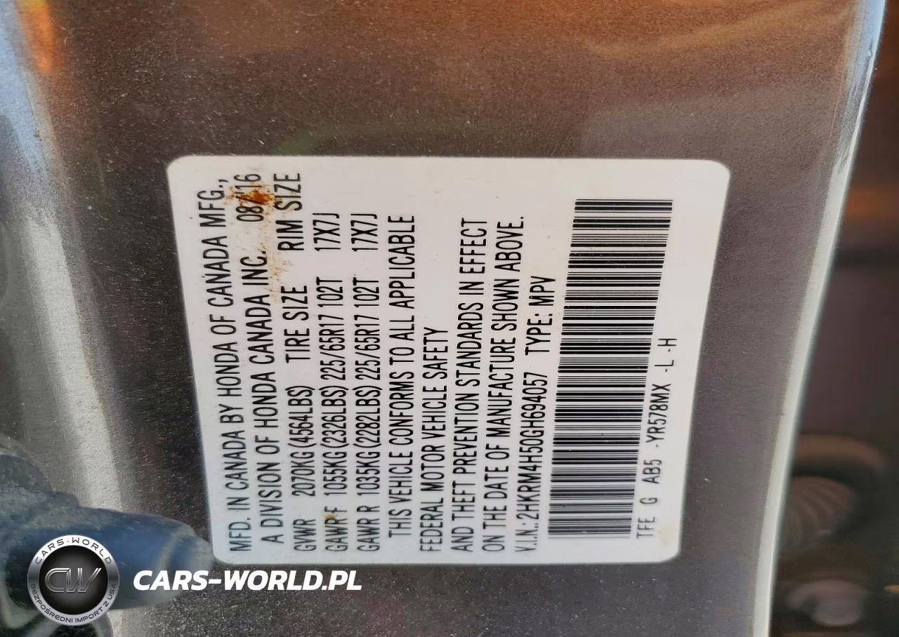 2016 Honda Cr-V Ex VIN:2HKRM4H50GH694057 - 14