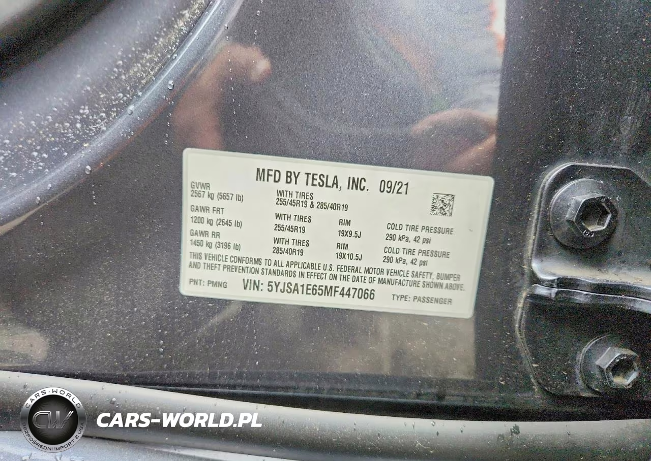 2021 Tesla Model S VIN:5YJSA1E65MF447066 - 12