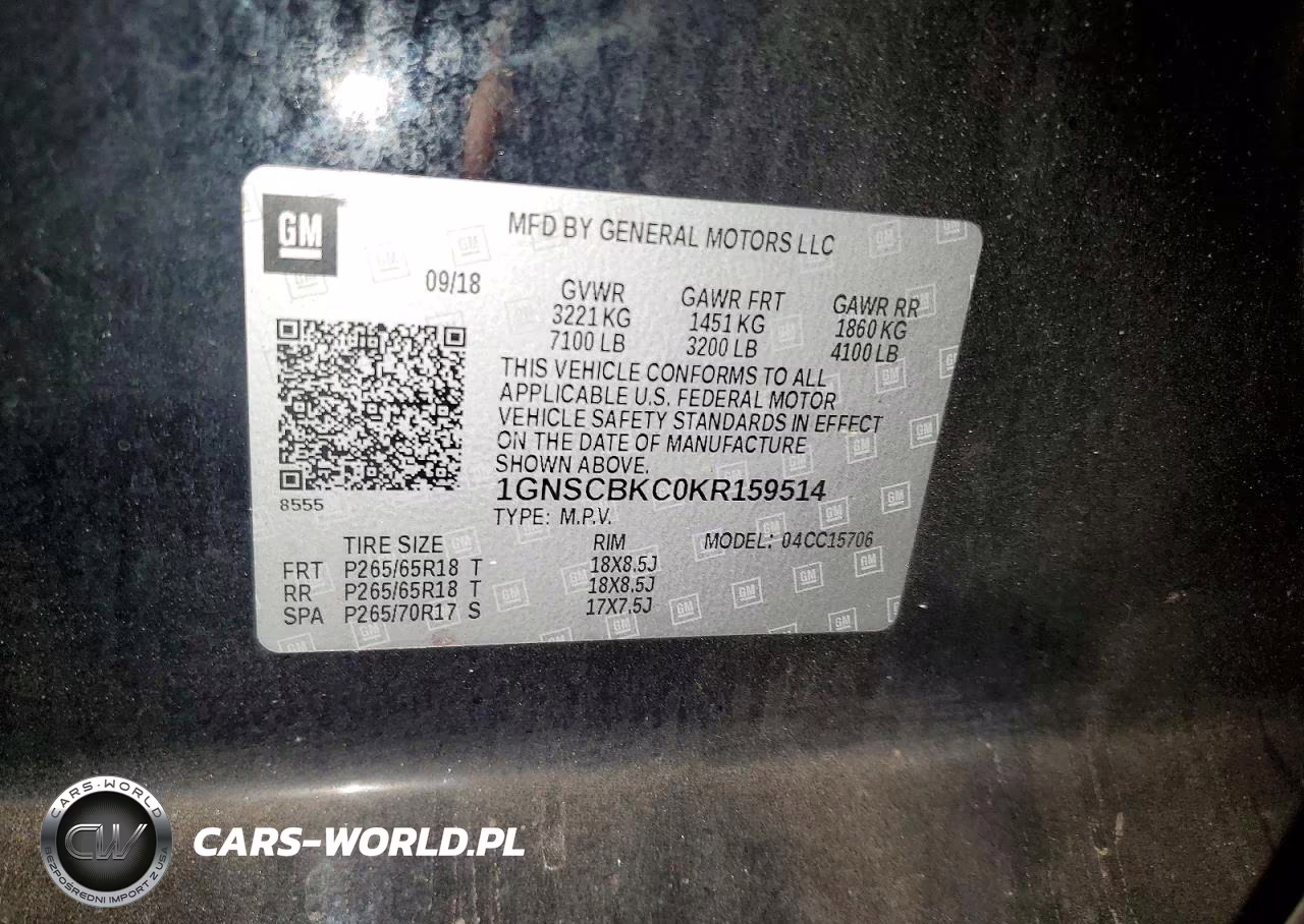 2019 Chevrolet Tahoe C1500 Lt VIN:1GNSCBKC0KR159514 - 12