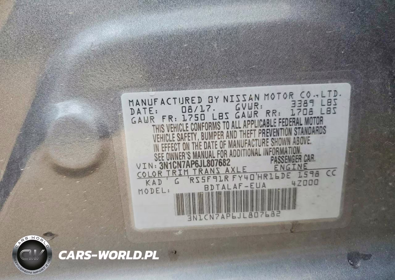 2018 Nissan Versa S VIN:3N1CN7AP6JL807682 - 12