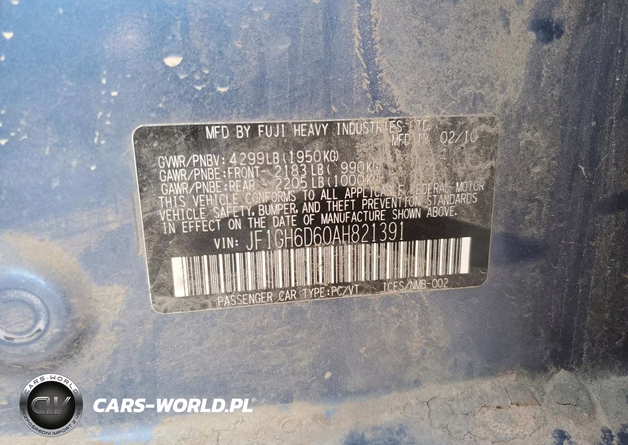 2010 Subaru Impreza Outback Sport VIN:JF1GH6D60AH821391 - 13