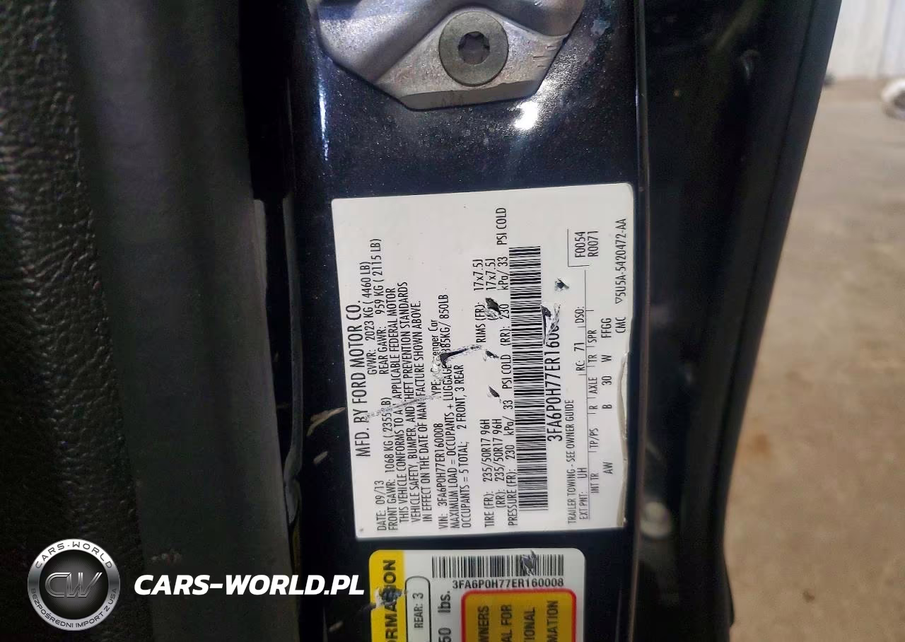 2014 Ford Fusion Se VIN:3FA6P0H77ER160008 - 12