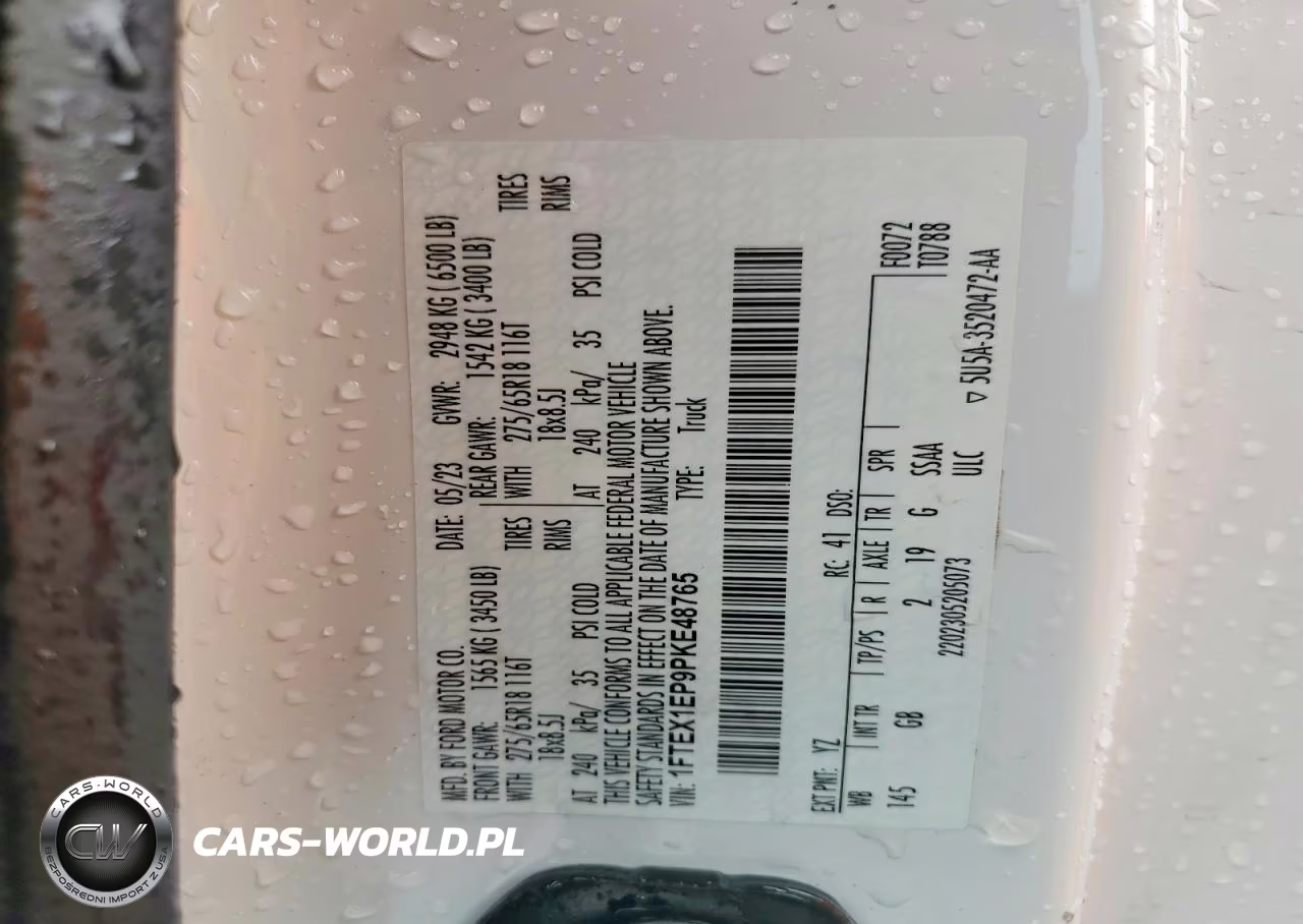 2023 Ford F150 Super Cab VIN:1FTEX1EP9PKE48765 - 12