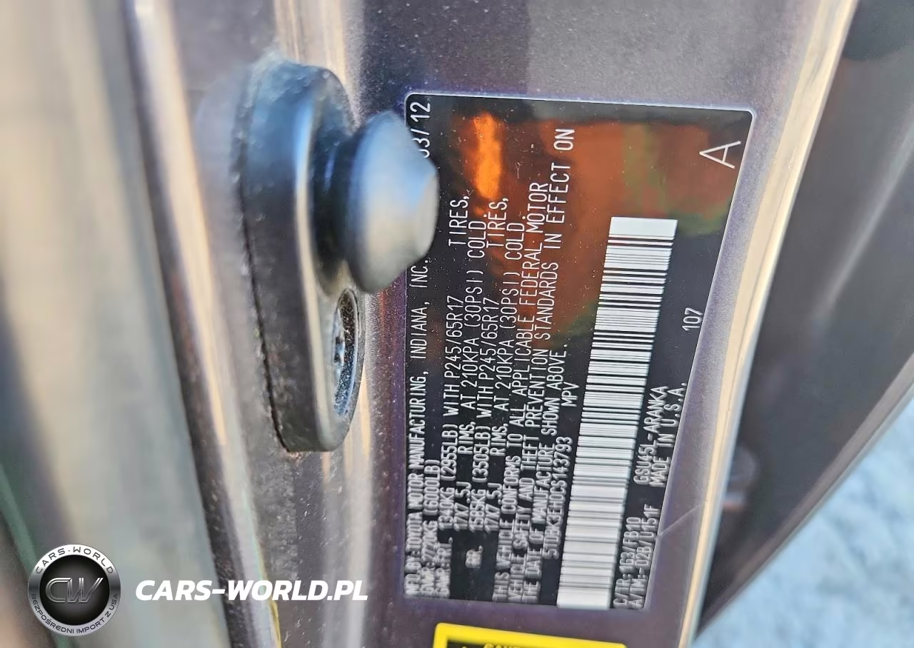 2012 Toyota Highlander Base VIN:5TDBK3EH0CS143793 - 13