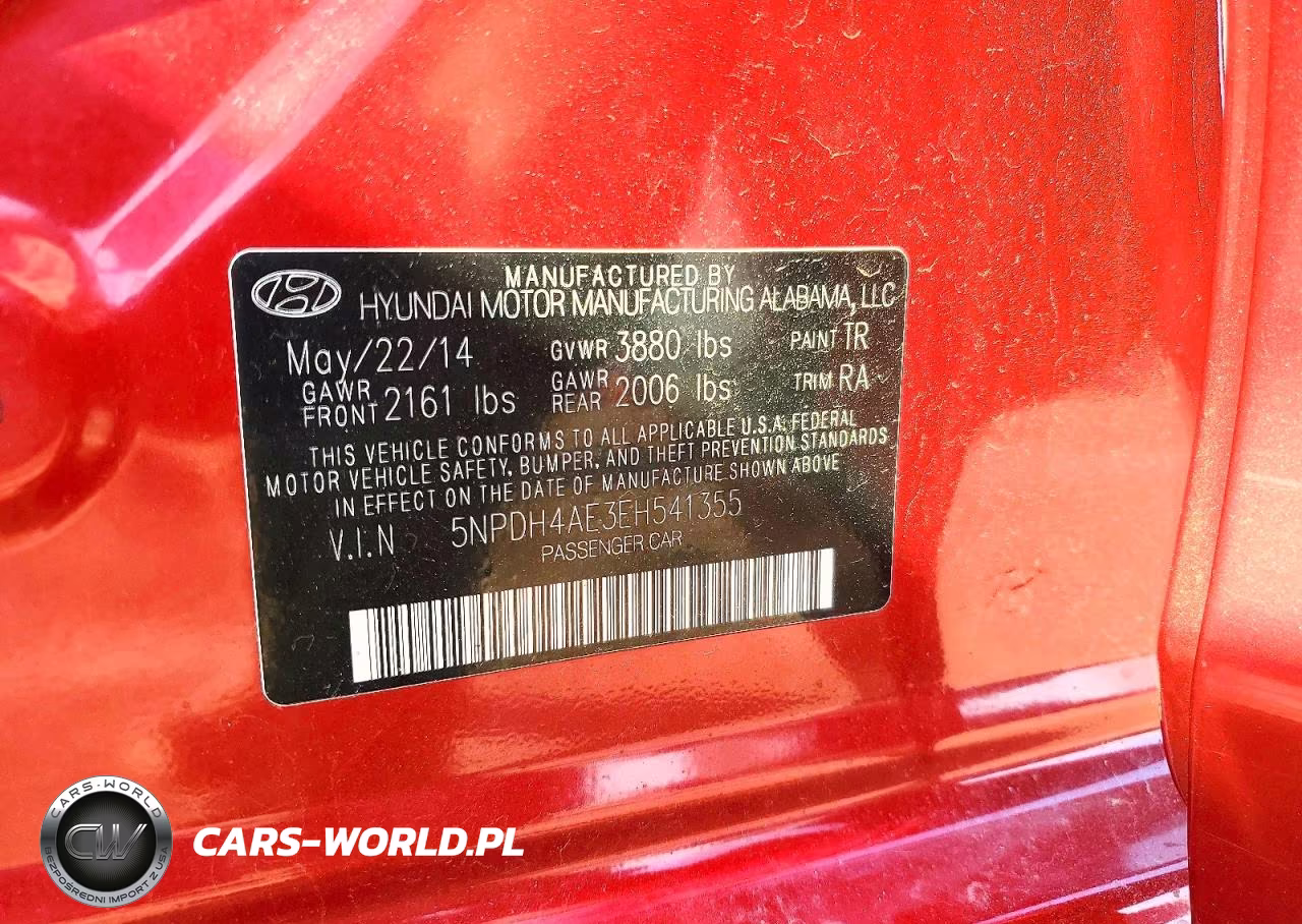 2014 Hyundai Elantra Se VIN:5NPDH4AE3EH541355 - 12