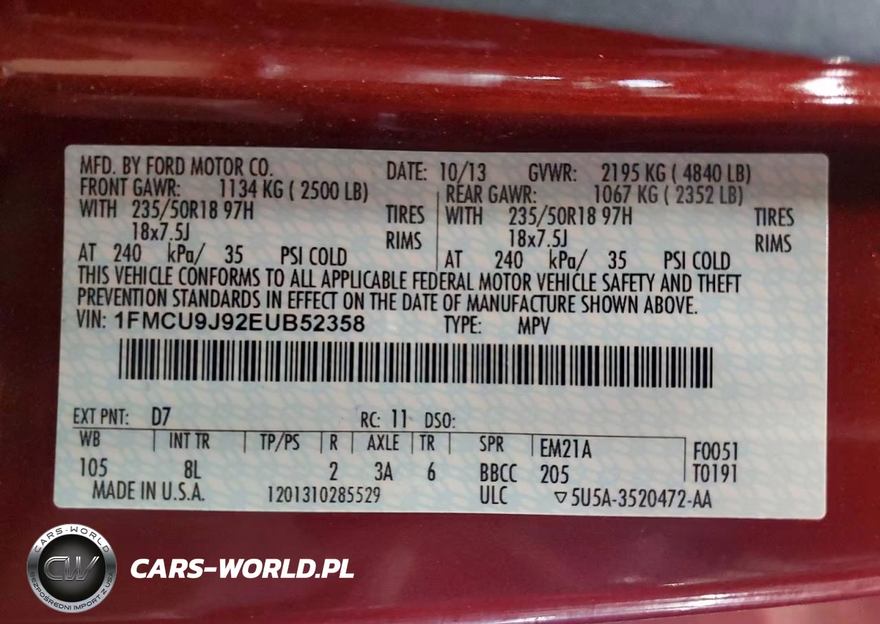2014 Ford Escape Titanium VIN:1FMCU9J92EUB52358 - 13