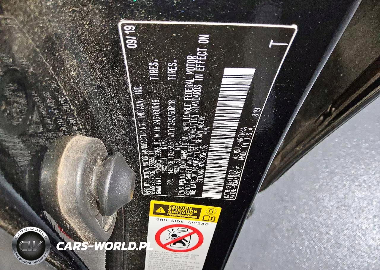 2019 Toyota Highlander Le VIN:5TDZARFH7KS056426 - 13