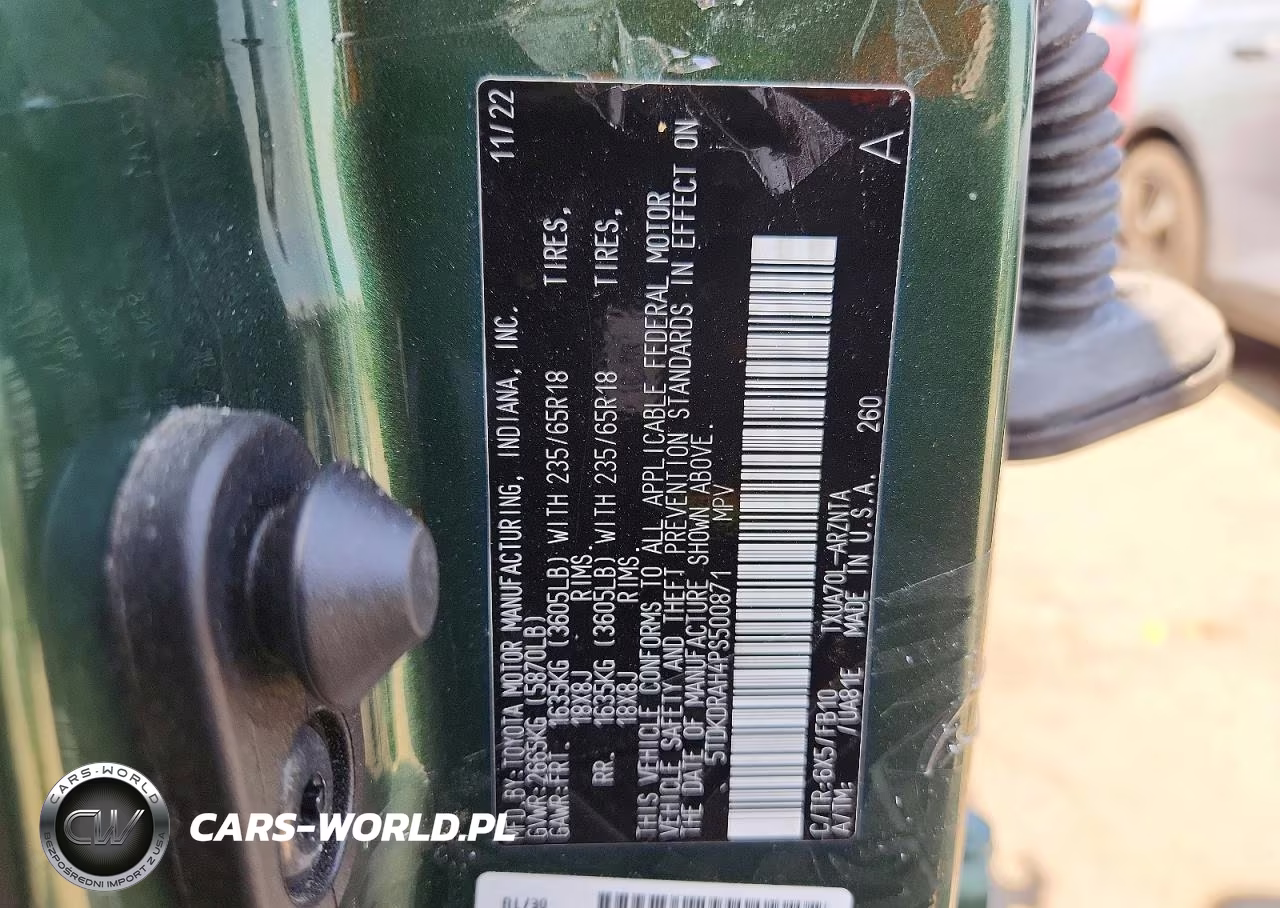 2023 Toyota Highlander L VIN:5TDKDRAH4PS500871 - 14