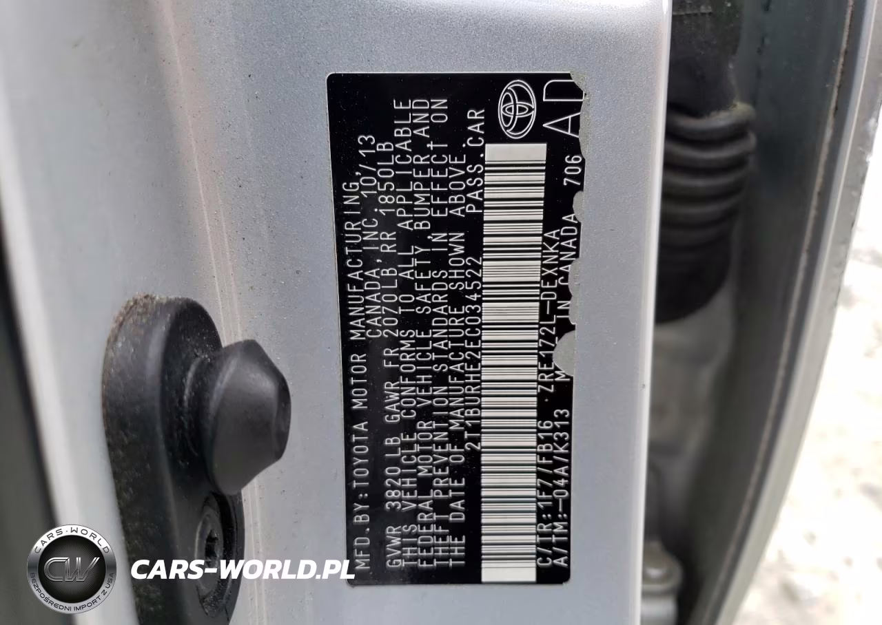 2014 Toyota Corolla L VIN:2T1BURHE2EC034522 - 12