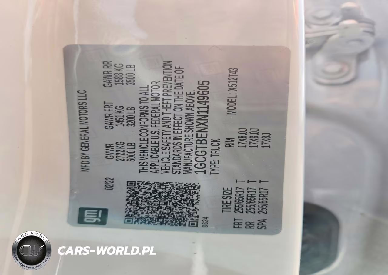 2022 Chev Colorado VIN:1GCGTBENXN1149605 - 13