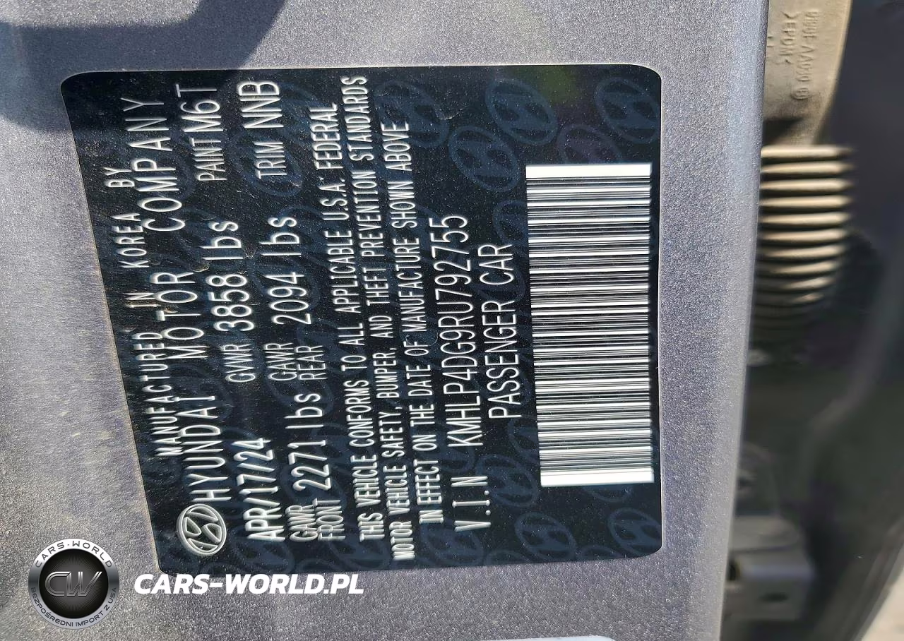 2024 Hyundai Elantra Limited VIN:KMHLP4DG9RU792755 - 12