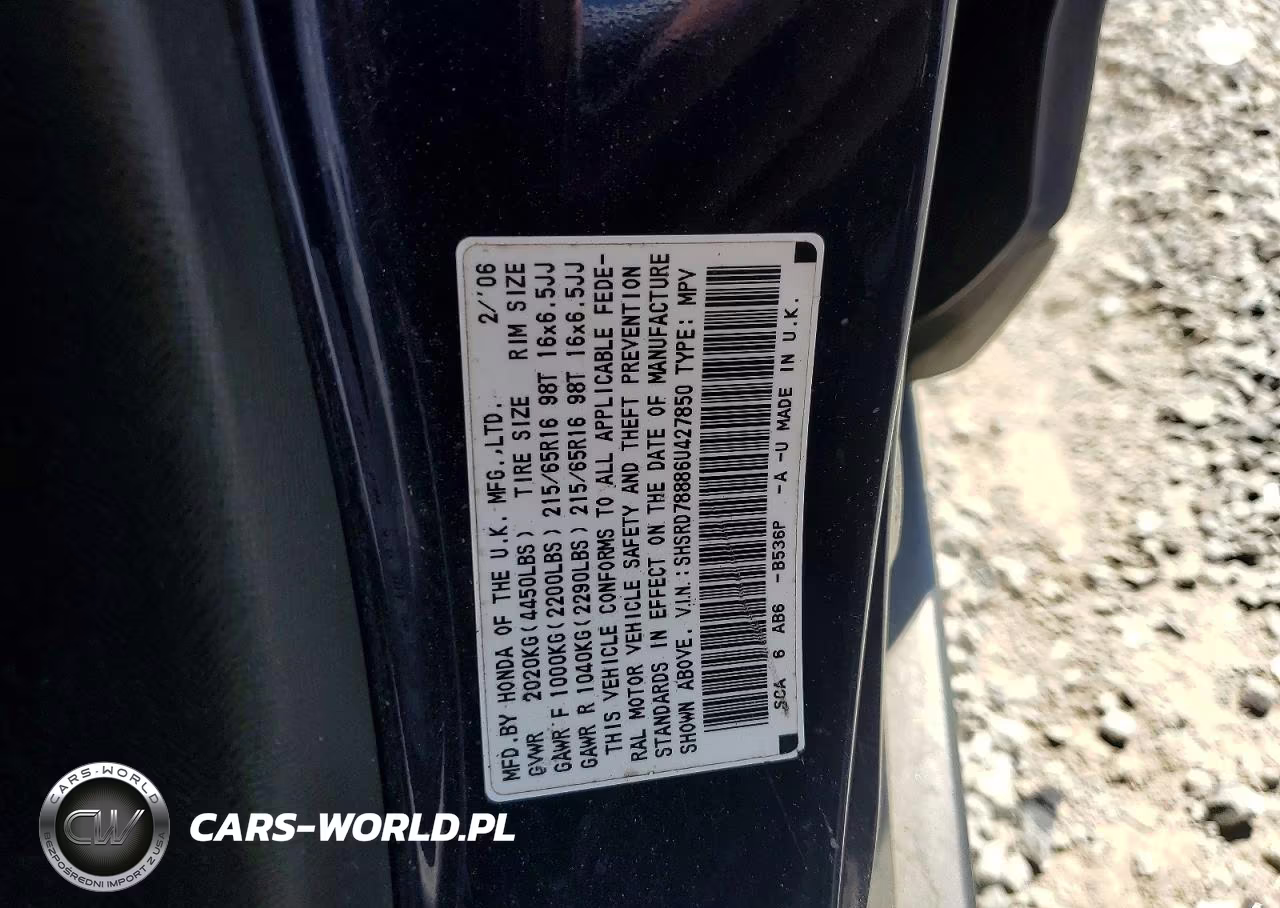 2006 Honda Cr-V Ex VIN:SHSRD78886U427850 - 13