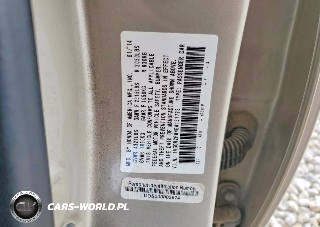 2014 Honda Accord Exl VIN:1HGCR2F84EA131723 - 13