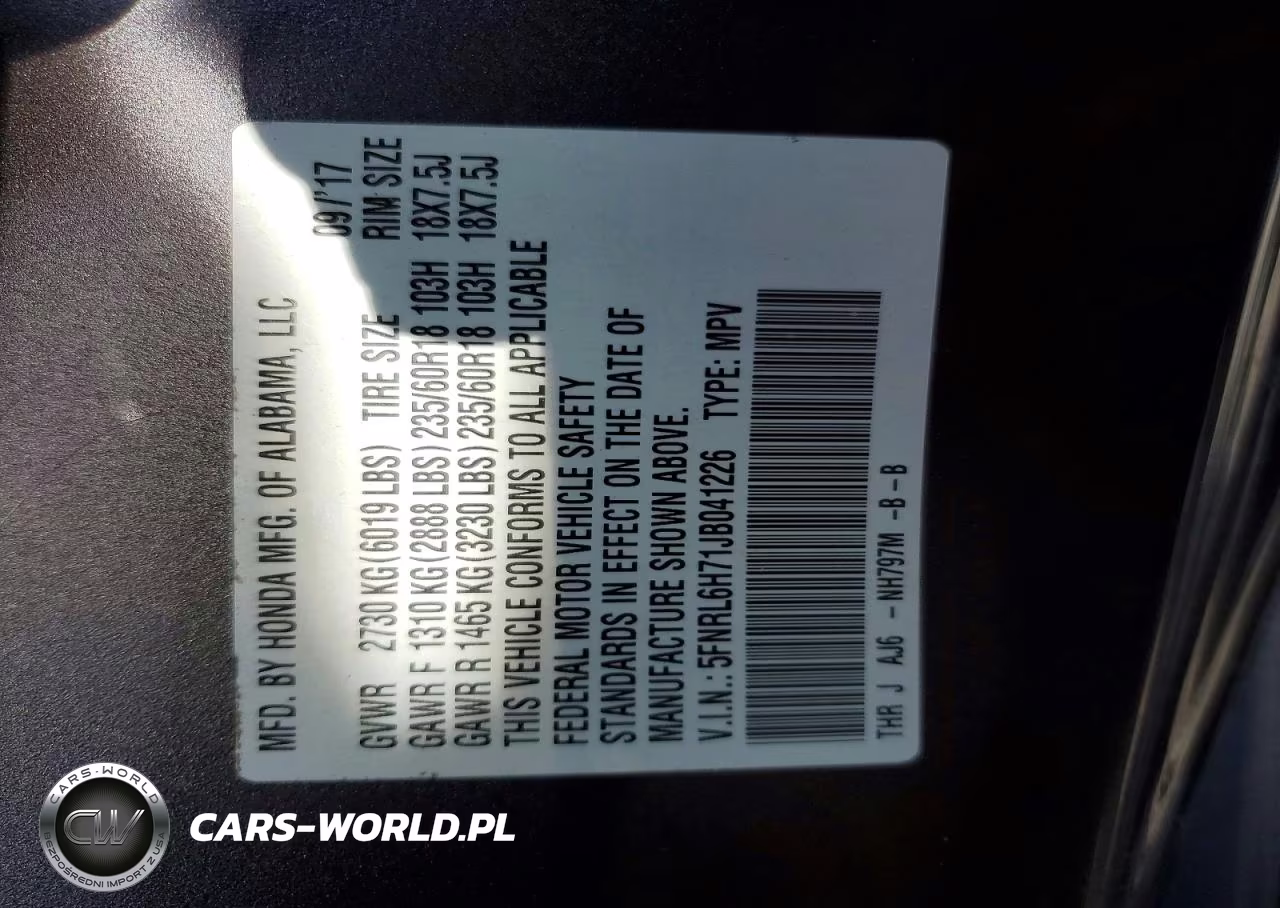 2018 Honda Odyssey Exl VIN:5FNRL6H71JB041226 - 13