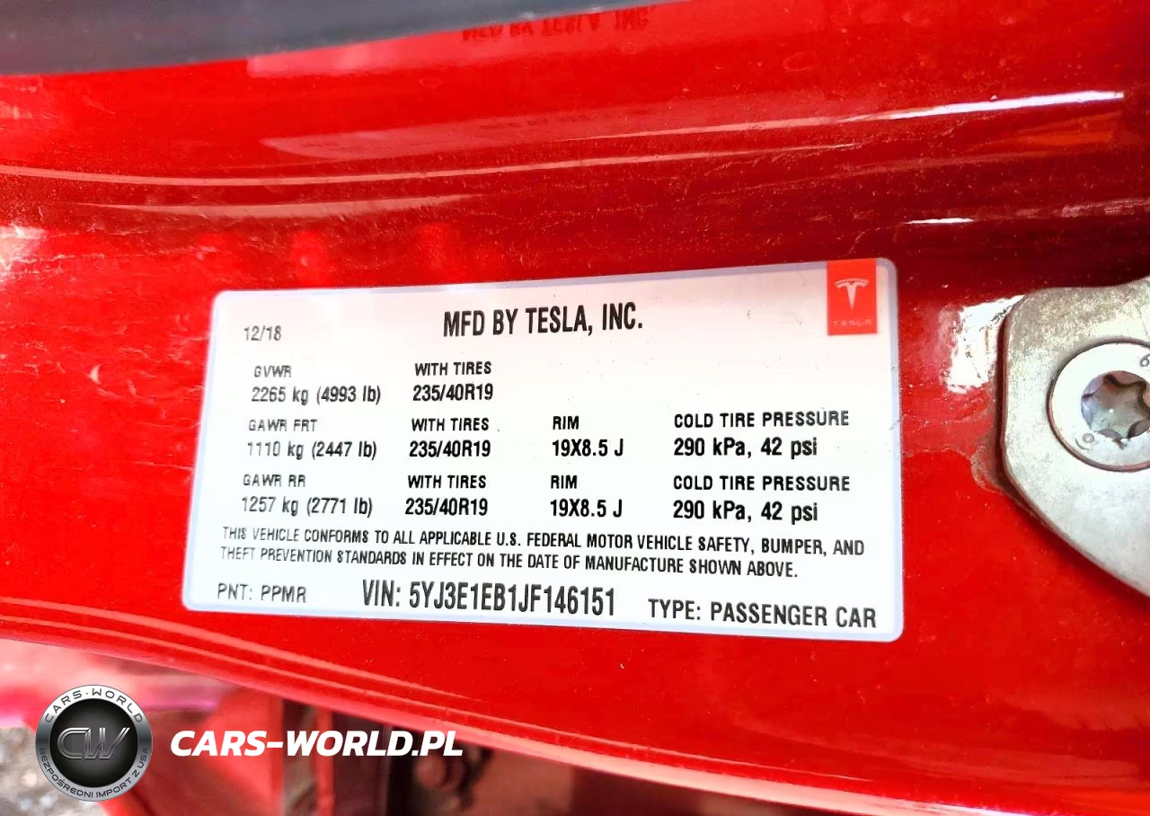 2018 Tesla Model 3 VIN:5YJ3E1EB1JF146151 - 12