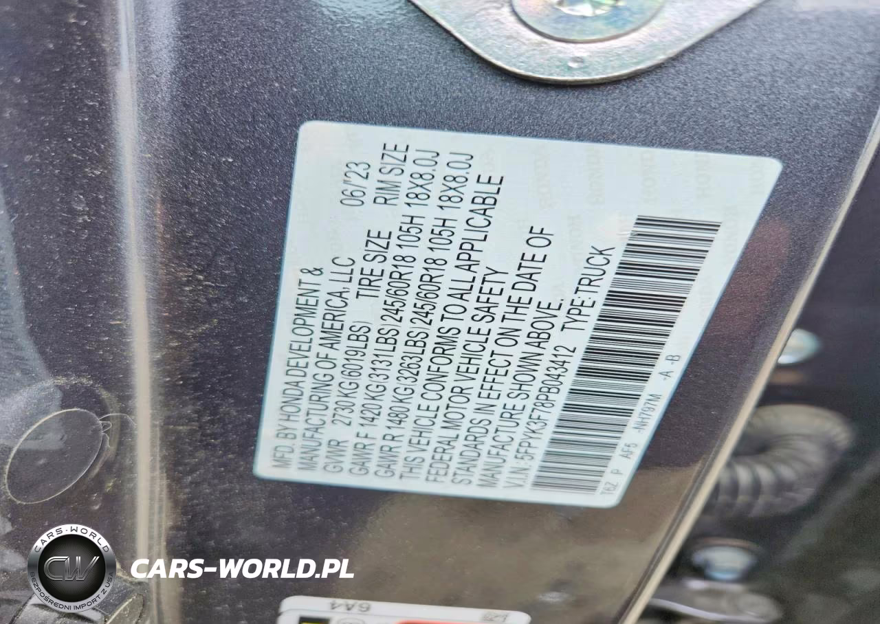 2023 Honda Ridgeline Rtl-E VIN:5FPYK3F78PB043412 - 13
