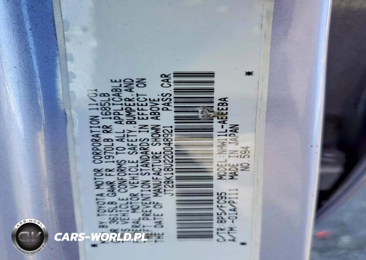 2002 Toyota Prius Base VIN:JT2BK18U220048921 - 12