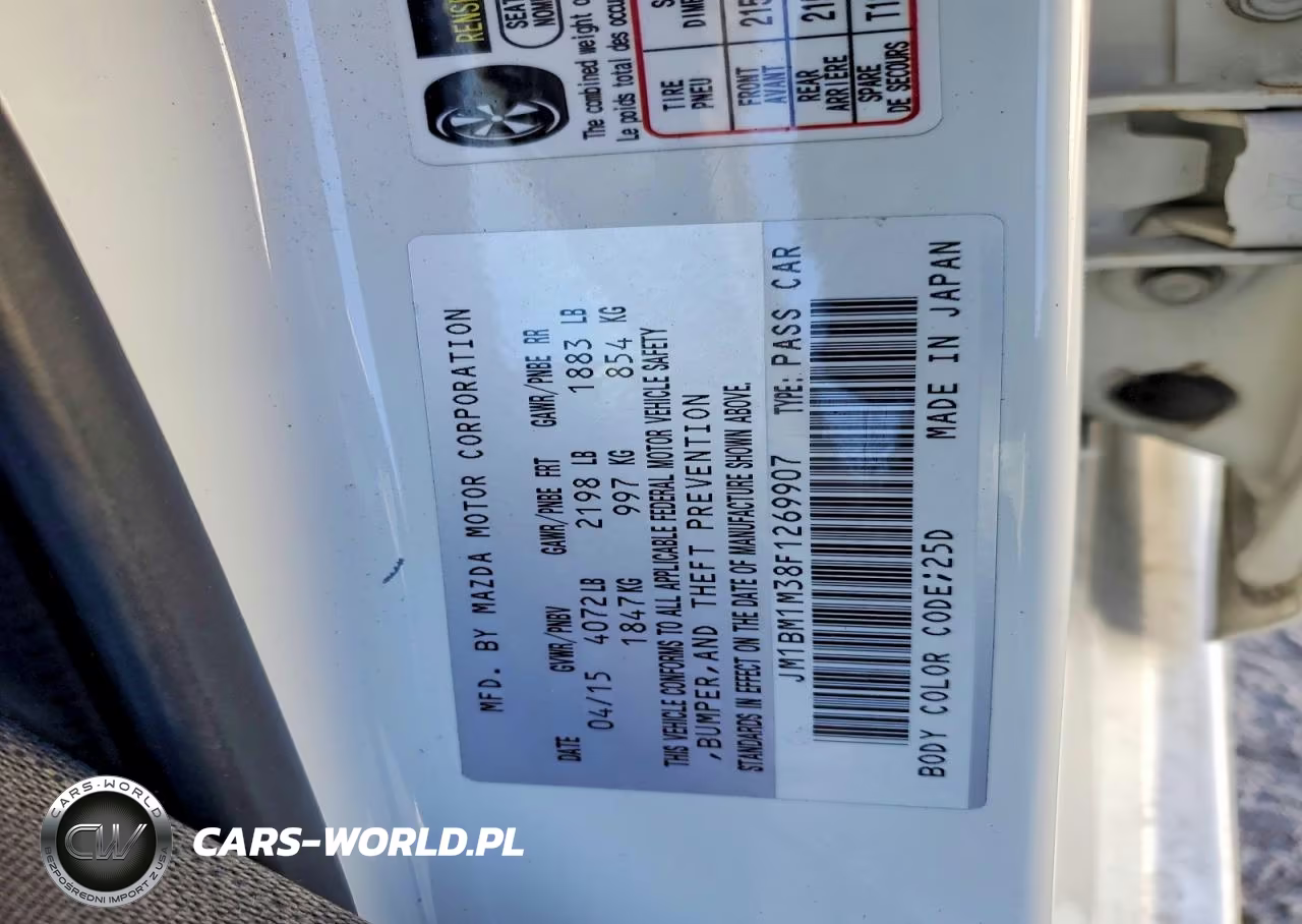 2015 Mazda 3 Grand Touring VIN:JM1BM1M38F1269907 - 12
